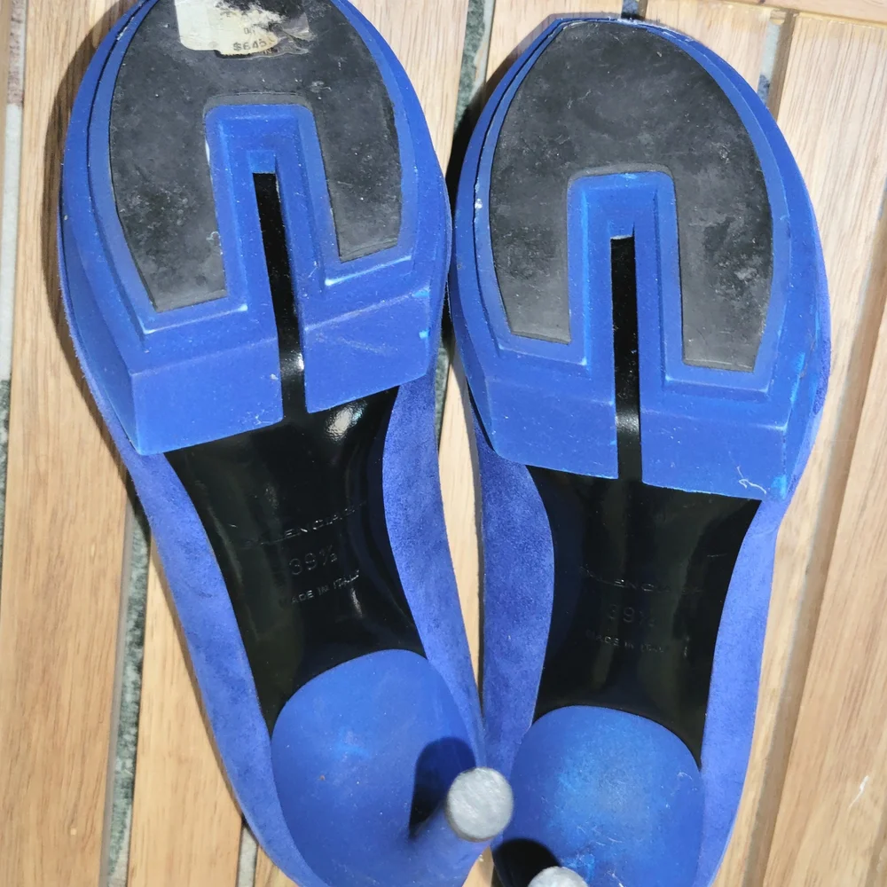 Balenciaga blue Suede High Heels Size 9.5 - Picture 4 of 7